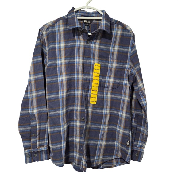 Eddie Bauer Mens Medium Flannel Shirt Long Sleeve Plaid Button Up - Picture 2 of 10
